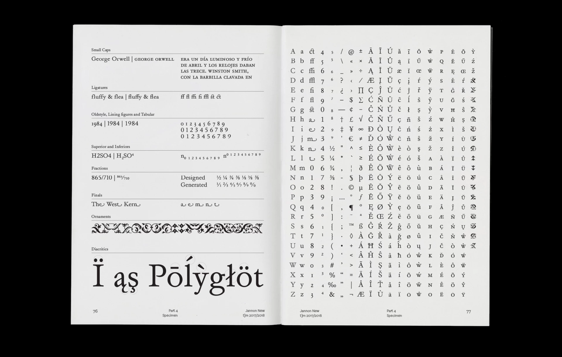 Jannon New. Garamond Revival Project. Type Design Garamond.