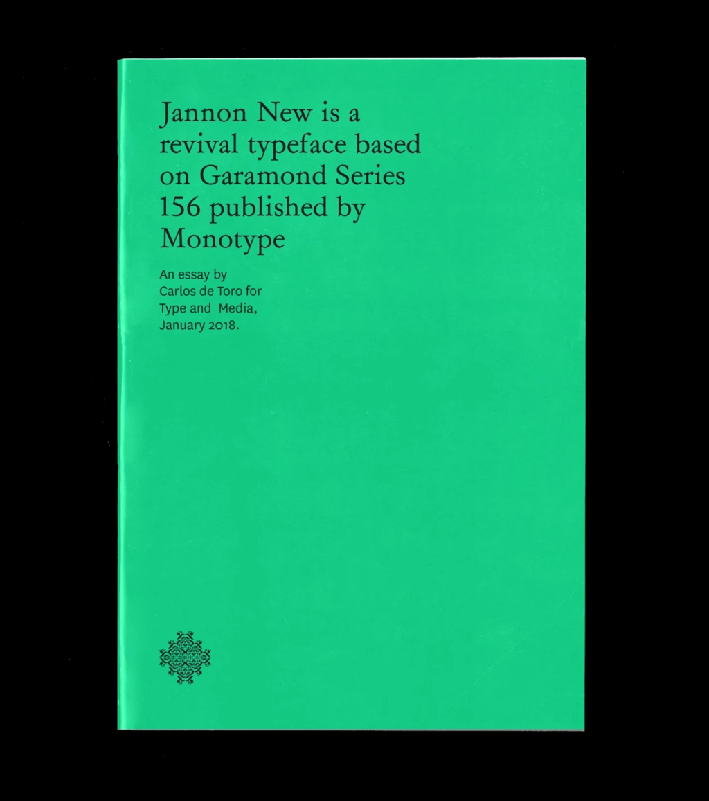 Jannon New. Garamond Revival Project. Type Design Garamond.